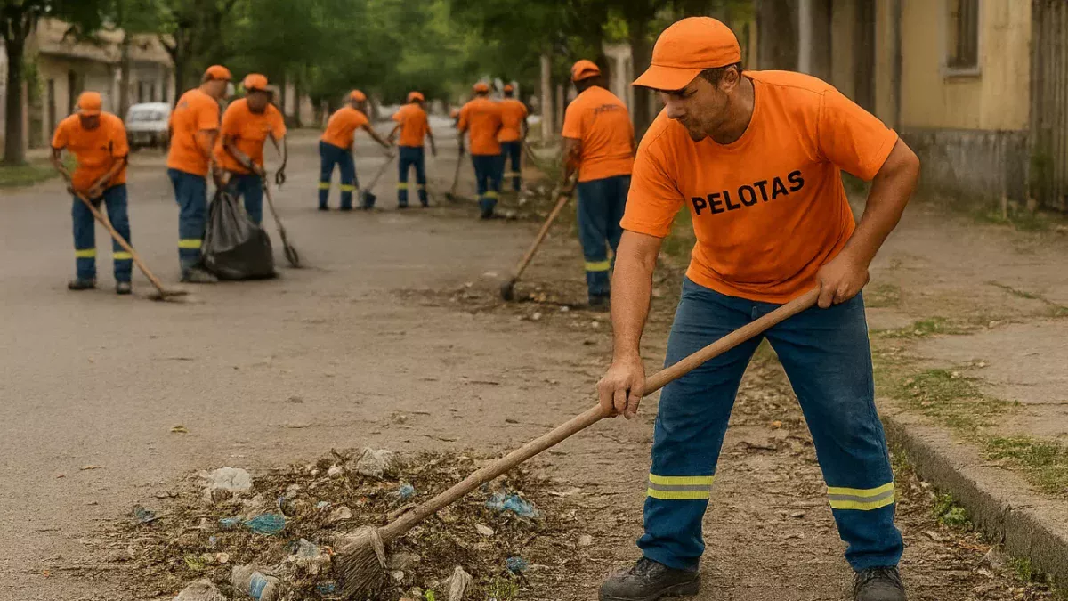 Limpeza urbana mobiliza mais de 90 trabalhadores em Pelotas
